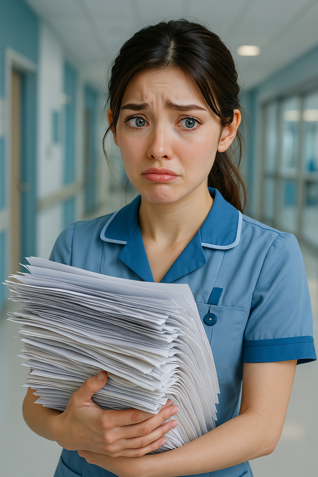 Nurse overwhelmed by paperwork